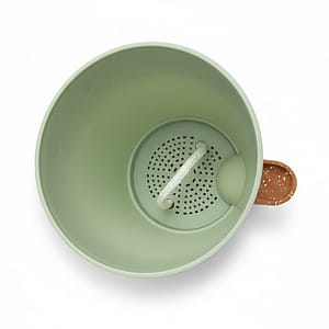 Önöntöző Műanyag Cserép – Zöld/Barna Pöttyös